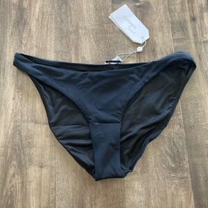 NWT Peixoto Anthropologie Bella Black Basic Bikini Bottoms Sz XL